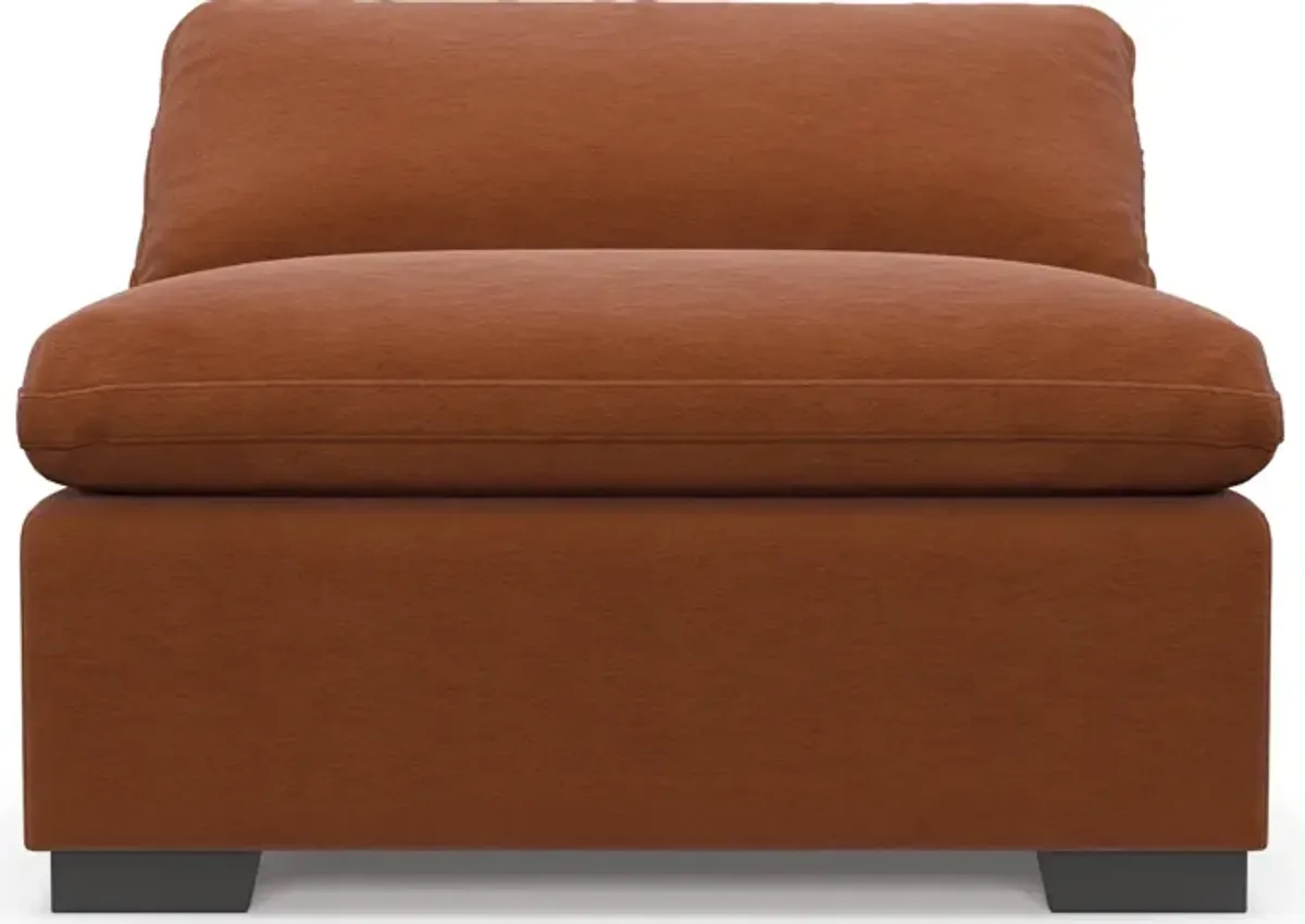 Plush Core Comfort Armless Chair - Merrimac Brick