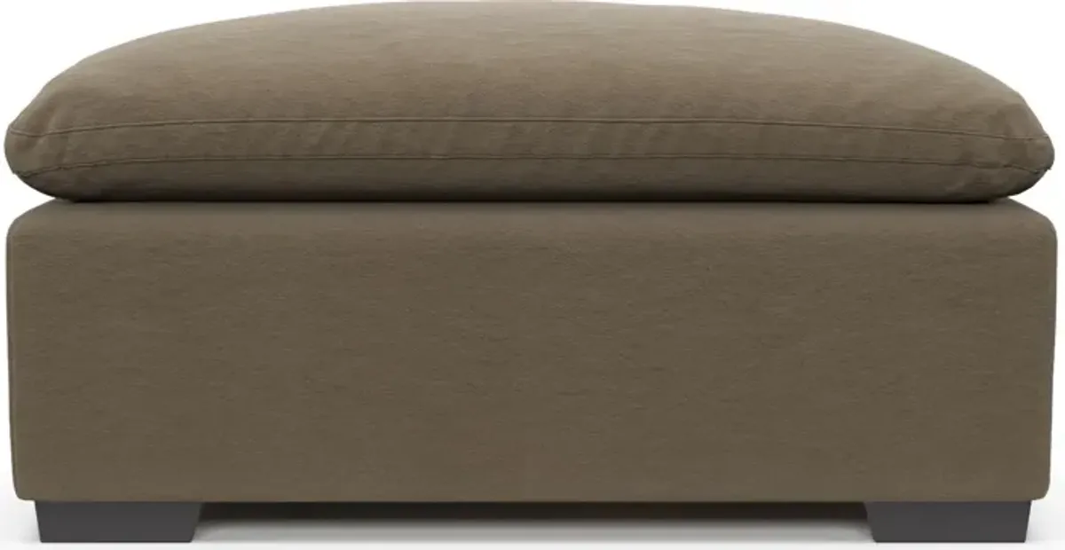 Plush Core Comfort Ottoman - Merrimac Brownstone