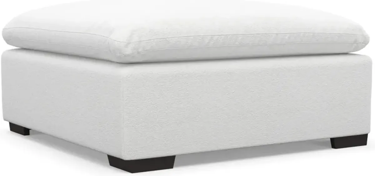 Plush Core Comfort Ottoman - Lovie Chalk