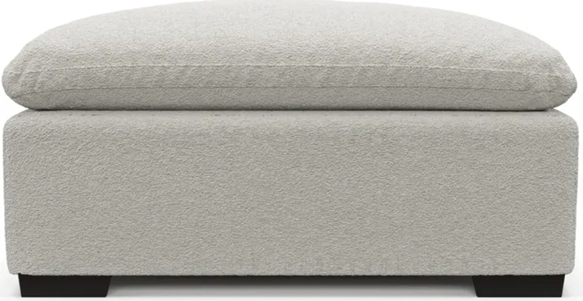 Plush Core Comfort Ottoman - Texel Gray