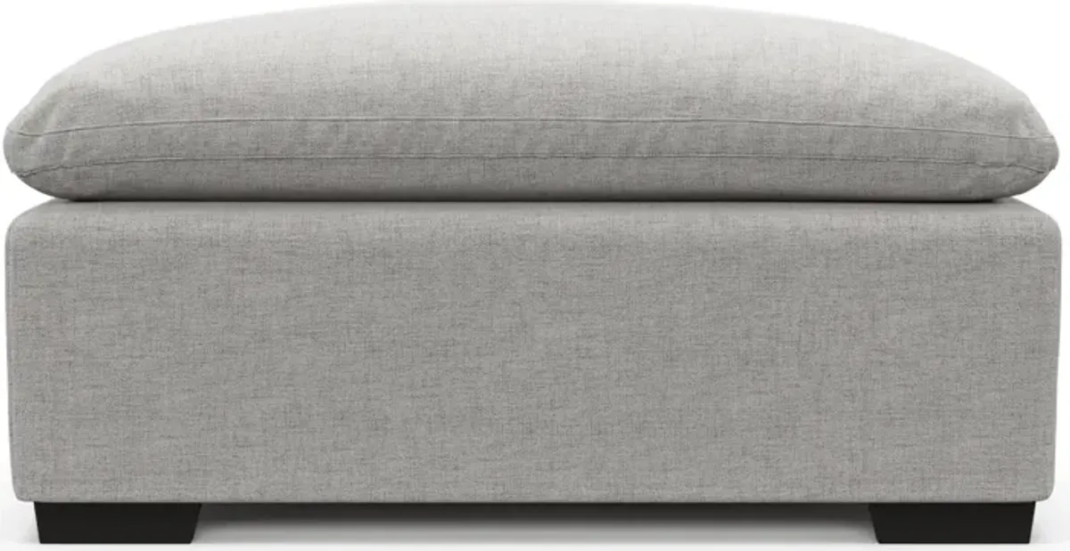 Plush Core Comfort Ottoman - Adario Fog