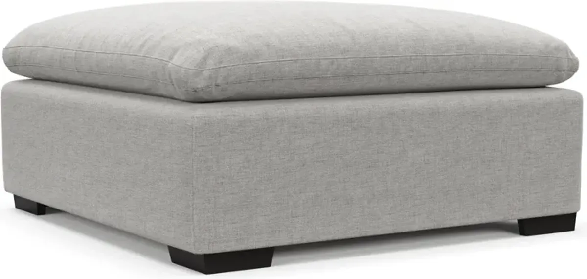 Plush Core Comfort Ottoman - Adario Fog