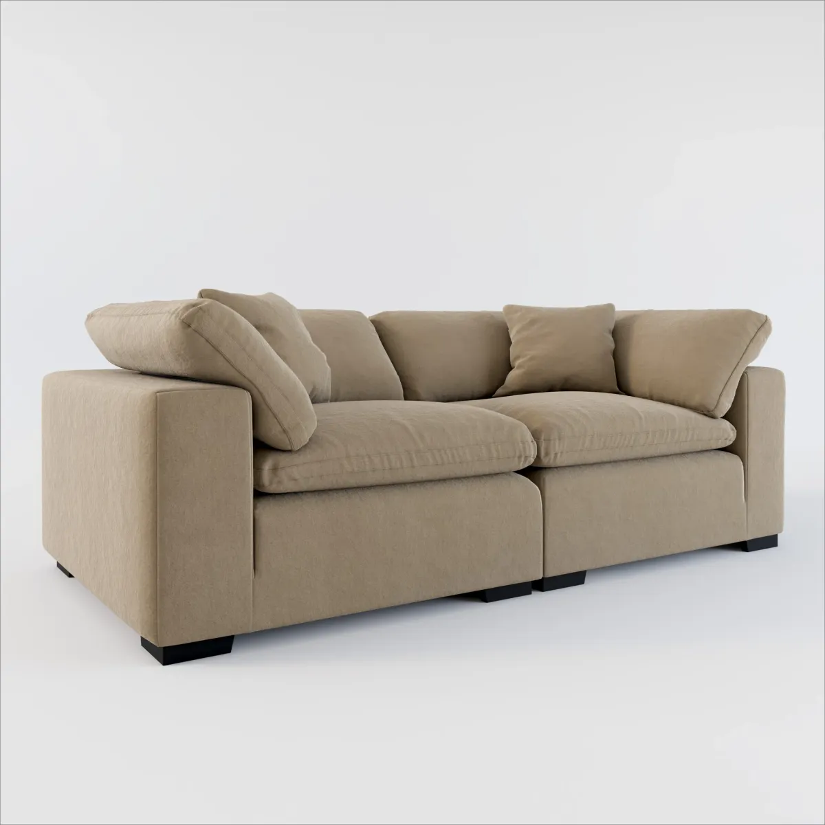 Plush Core Comfort 2-Piece Sofa - Merrimac Brownstone