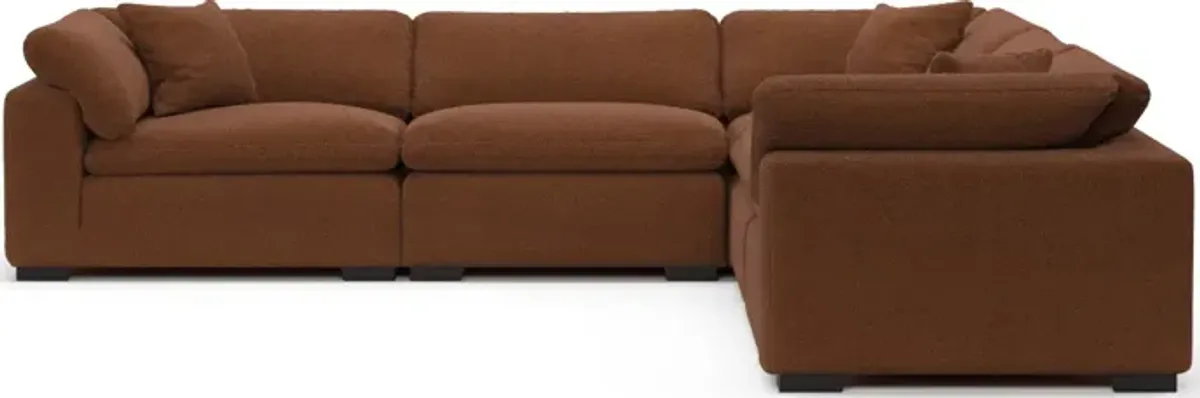 Plush Core Comfort Sectional - Nora Chocolate