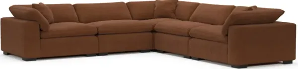 Plush Core Comfort Sectional - Nora Chocolate