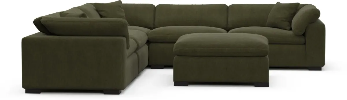 Plush Core Comfort Sectional - Marina Moss