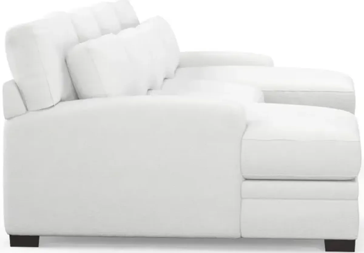 Winston Foam Comfort 3-Piece Sectional with Dual Chaise - Lovie Chalk