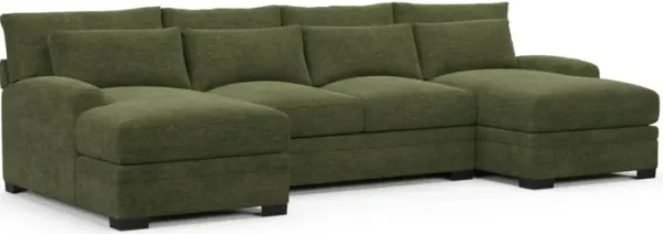 Winston Foam Comfort Sectional - Luscious Green