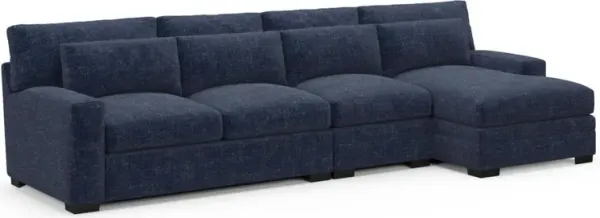 Boston Hybrid Comfort Sectional - Sundar Navy