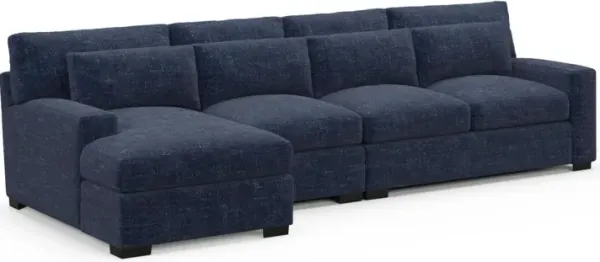 Boston Hybrid Comfort Sectional - Sundar Navy