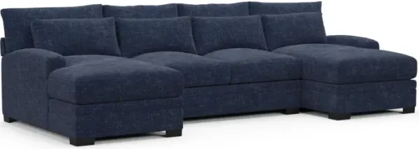 Boston Hybrid Comfort Sectional - Sundar Navy