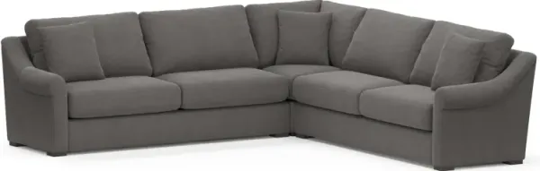 Bowery Foam Comfort 3-Piece Sectional - Merrimac Ash