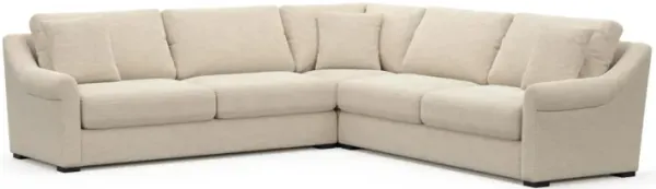 Bowery Foam Comfort Sectional - Luscious Champagne