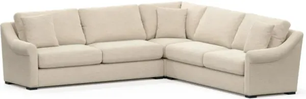 Bowery Foam Comfort Sectional - Luscious Champagne