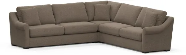Bowery Foam Comfort 3-Piece Sectional - Liv Umber