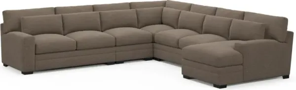 Boston Hybrid Comfort Sectional - Liv Umber