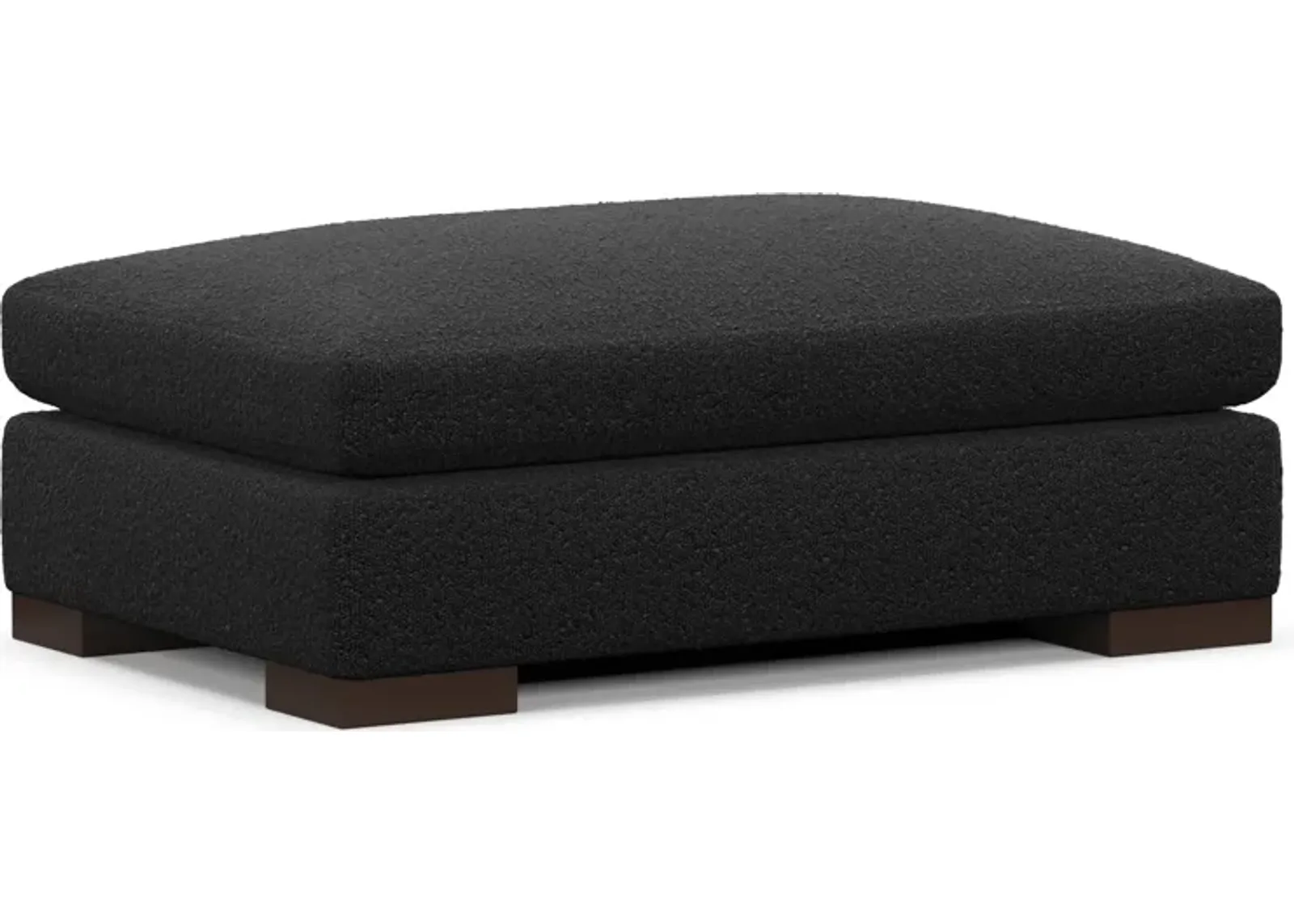 Ethan Foam Comfort Ottoman - Bloke Obsidian