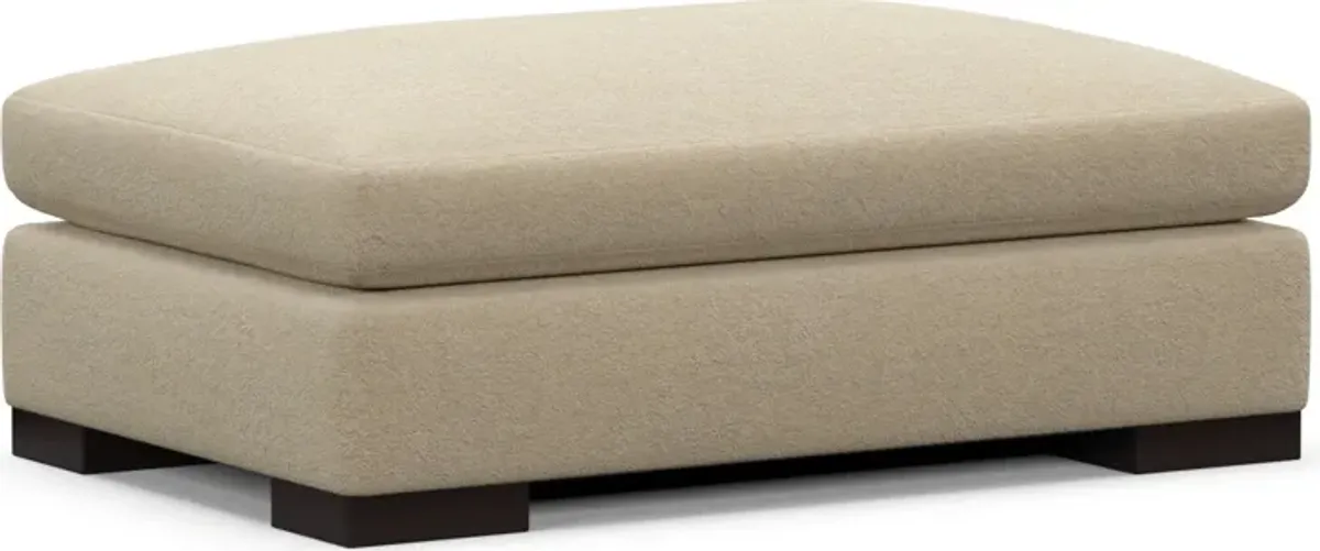 Ethan Foam Comfort Ottoman - Midcentury Sand