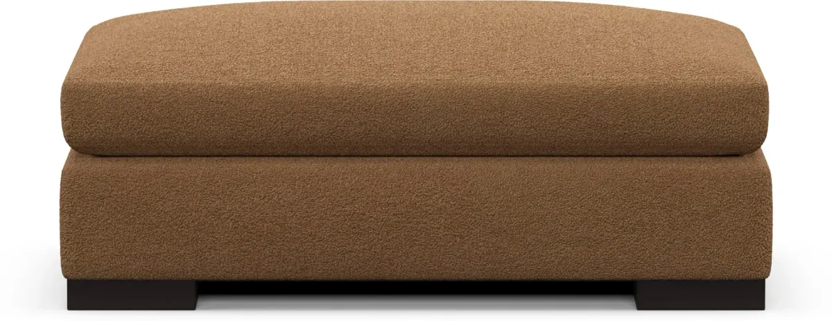 Ethan Hybrid Comfort Ottoman - Texel Caramel