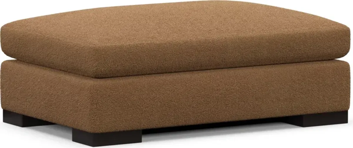 Ethan Hybrid Comfort Ottoman - Texel Caramel