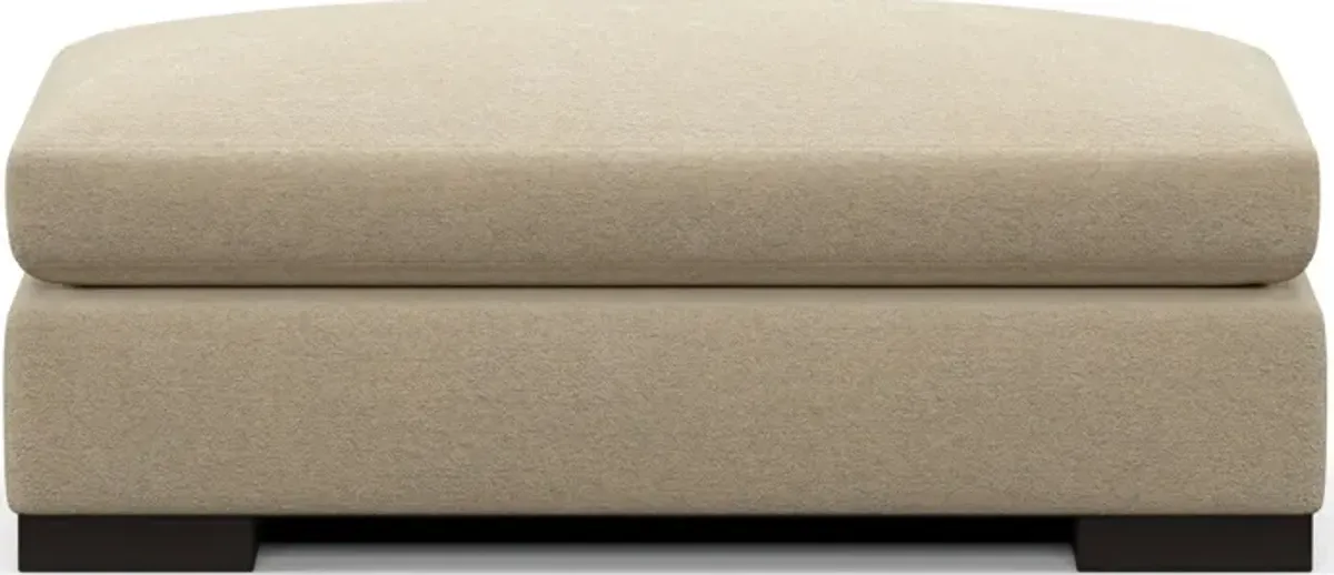Ethan Hybrid Comfort Ottoman - Midcentury Sand