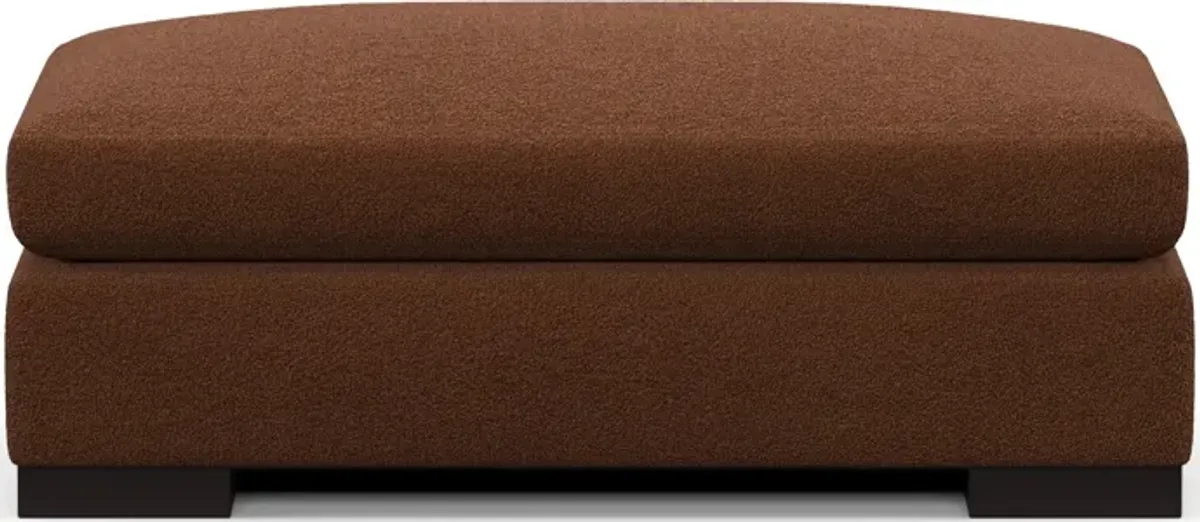 Ethan Hybrid Comfort Ottoman - Nora Chocolate