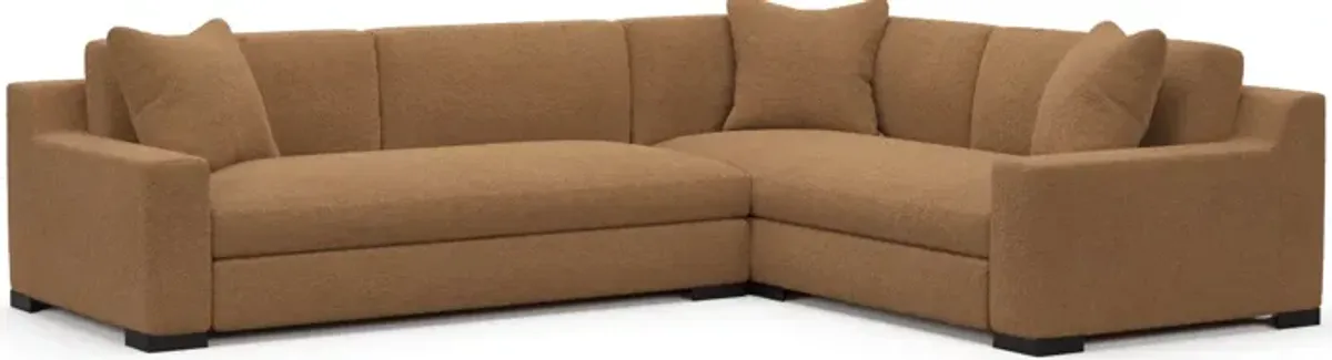 Ethan Foam Comfort Sectional - Texel Caramel