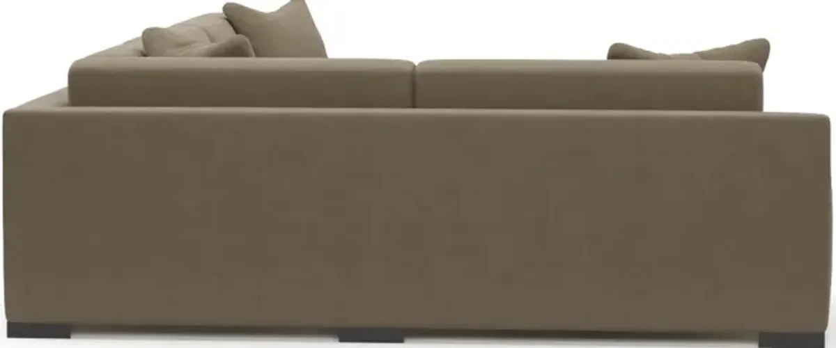 Ethan Foam Comfort 2-Piece Sectional with Right-Facing Sofa - Merrimac Brownstone