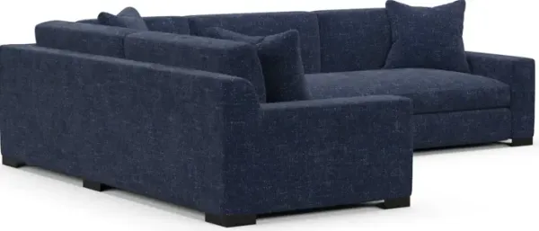 Ethan Foam Comfort Sectional - Sundar Navy
