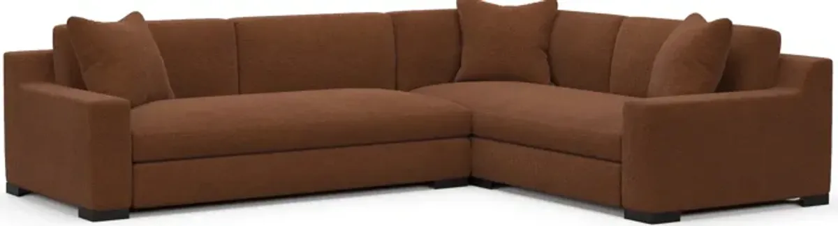 Ethan Hybrid Comfort Sectional - Nora Chocolate