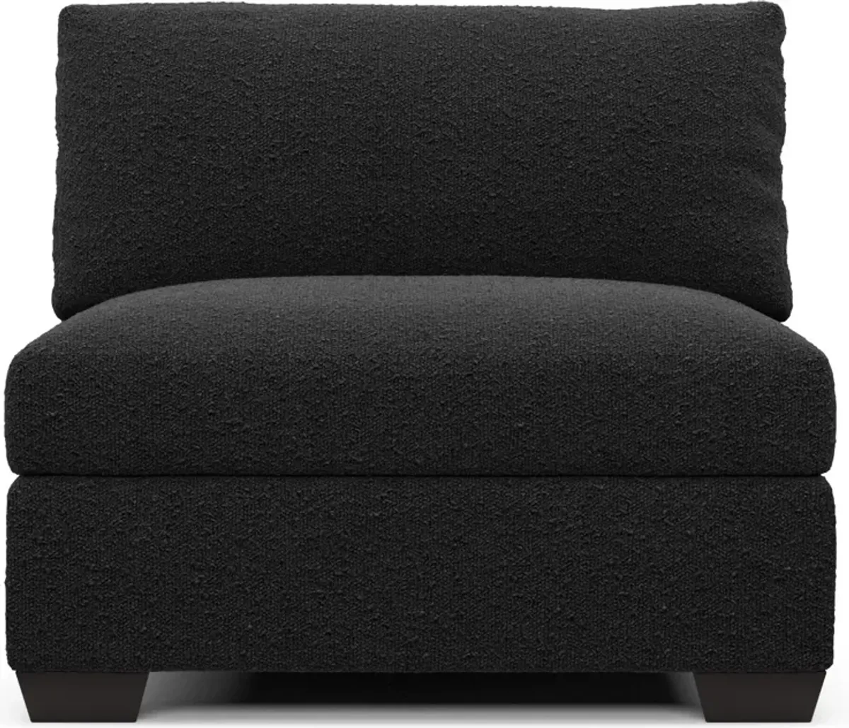 Beckham Foam Comfort Armless Chair - Bloke Obsidian