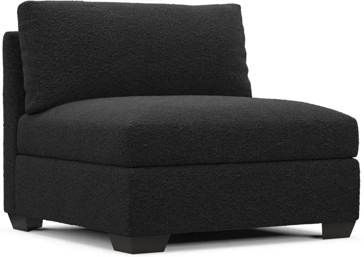 Beckham Foam Comfort Armless Chair - Bloke Obsidian