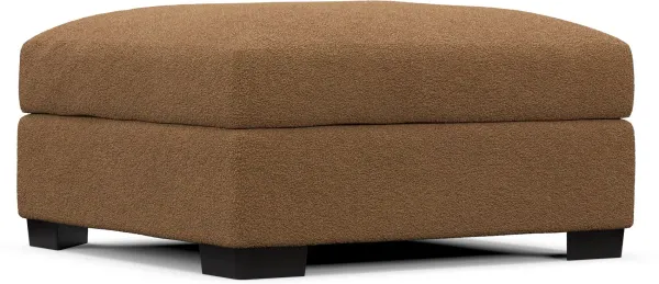 Beckham Foam Comfort Ottoman - Texel Caramel