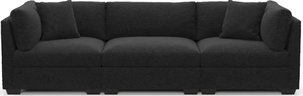 Beckham 3-Piece Foam Comfort Sofa - Bloke Obsidian