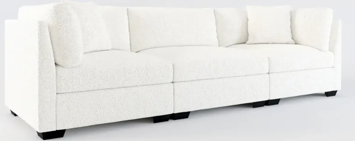 Beckham Foam Comfort 3-Piece Sofa - River Rock Ivory