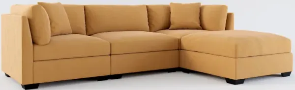 Beckham Foam Comfort 3-Piece Sofa and Ottoman - Merrimac Topaz