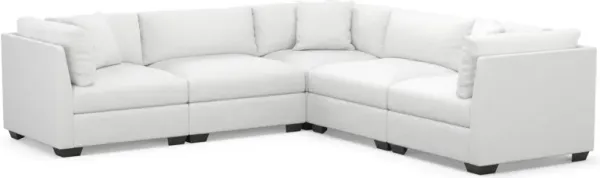 Beckham Foam Comfort 5-Piece Sectional - Lovie Chalk