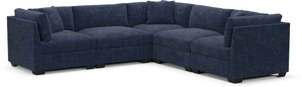 Beckham Foam Comfort Sectional - Sundar Navy