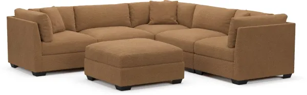 Beckham Foam Comfort Sectional - Texel Caramel