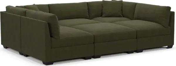Beckham Foam Comfort Sectional - Marina Moss