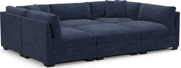 Beckham Foam Comfort Sectional - Sundar Navy