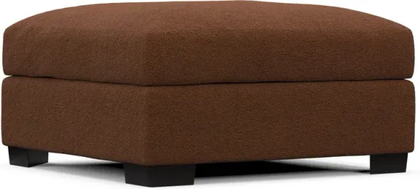 Beckham Hybrid Comfort Ottoman - Nora Chocolate