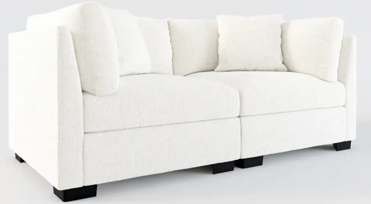 Beckham Hybrid Comfort 2-Piece Sofa - Bantu Pearl