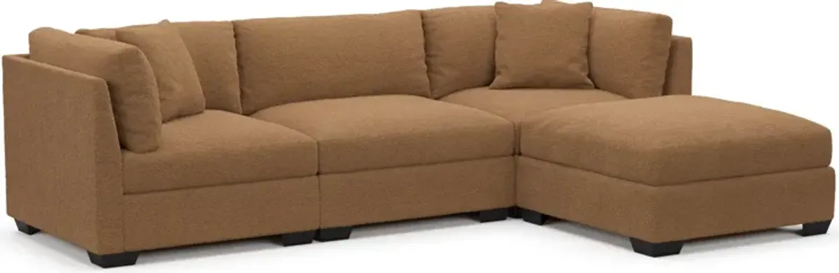 Beckham Hybrid Comfort Sectional - Texel Caramel