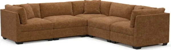 Beckham Hybrid Comfort Sectional - Sundar Spice