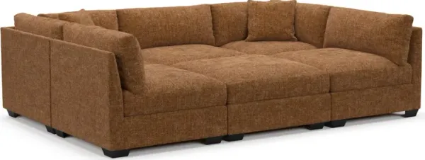 Beckham Hybrid Comfort Sectional - Sundar Spice
