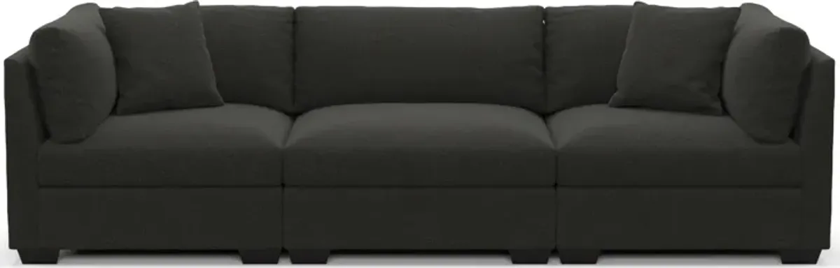 Beckham Foam Comfort 3-Piece Sofa - Liv Onyx