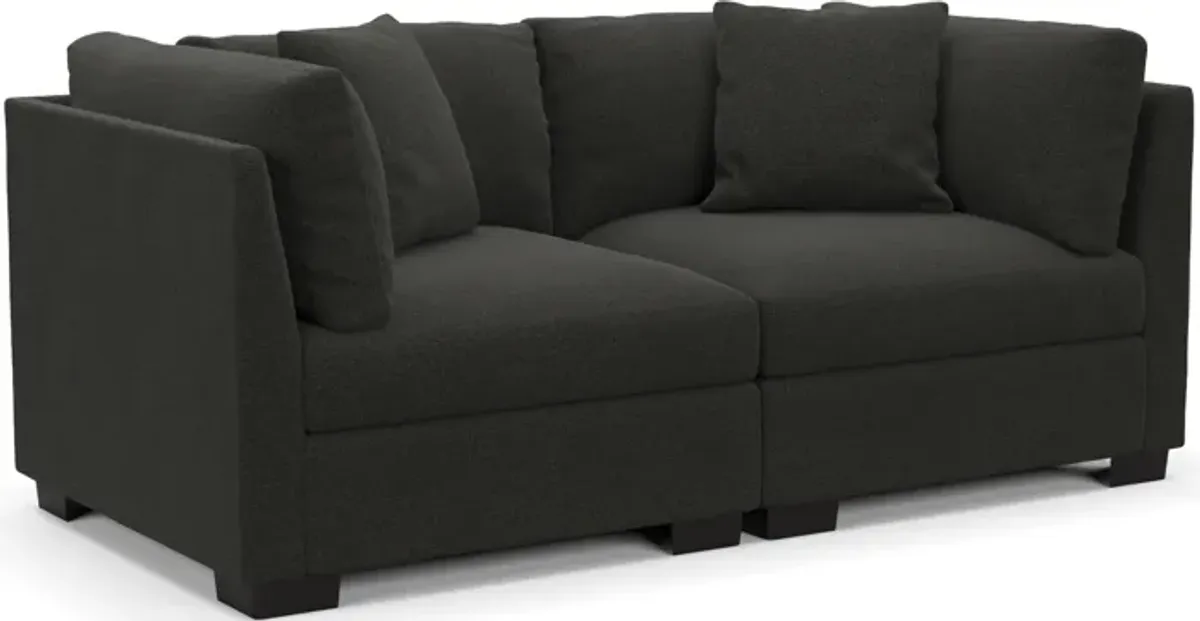 Beckham Hybrid Comfort 2-Piece Sofa - Liv Onyx