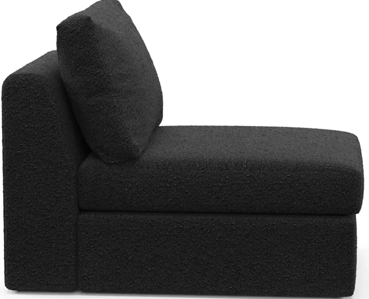 Collin Foam Comfort Armless Chair - Bloke Obsidian