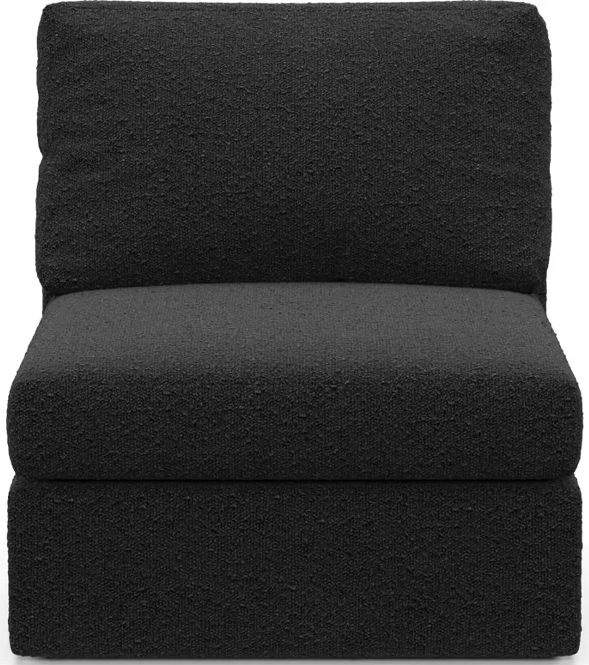 Collin Foam Comfort Armless Chair - Bloke Obsidian